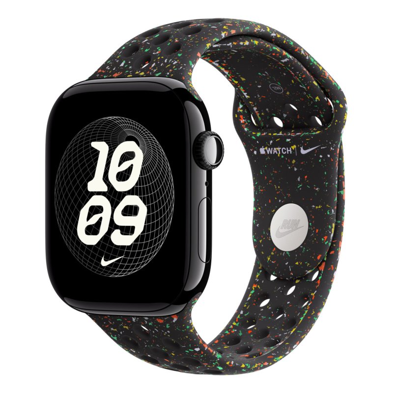 Apple MGC34ZM/A accessoire intelligent à porter sur soi Bande Noir Aluminium, Fluoroélastomère