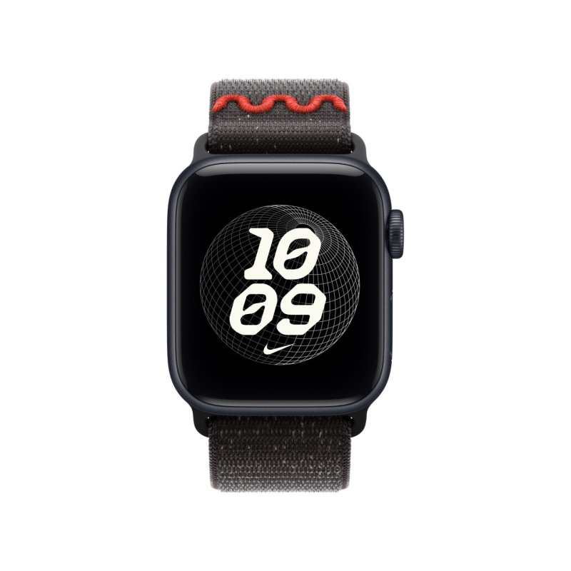 Apple Nike Sport Loop Band Black Nylon, Recycled polyester, Spandex