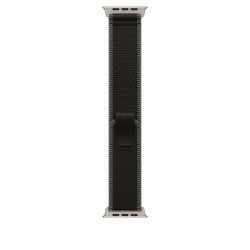 Apple 49mm Black/Charcoal Trail Loop - S/M - Natural Titanium Finish Bande Noir, Charbon de bois Titane, Polyester,