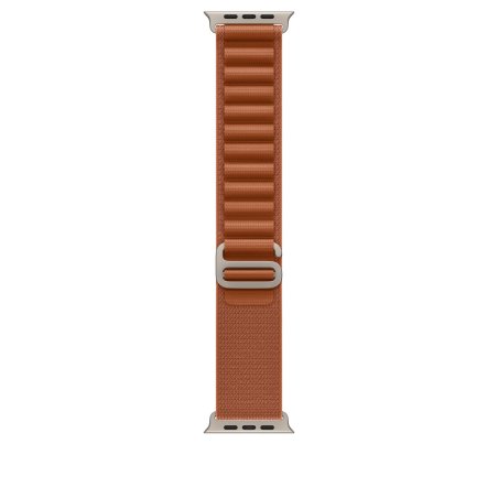 Apple 49mm Terra Cotta Alpine Loop - Small - Natural Titanium Finish Band Brown Titanium, Polyester, Spandex