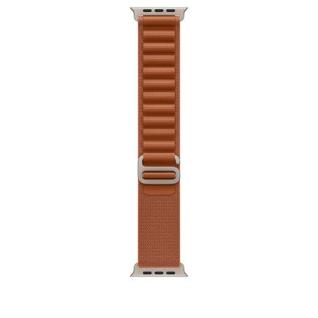 Apple 49mm Terra Cotta Alpine Loop - Large - Natural Titanium Finish Band Brown Titanium, Polyester, Spandex