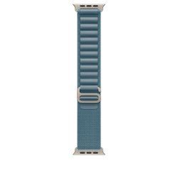 Apple 49mm Light Blue Alpine Loop - Small - Natural Titanium Finish Band Titanium, Polyester, Spandex
