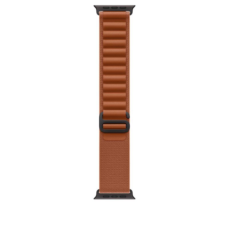 Apple 49mm Terra Cotta Alpine Loop - Large - Black Titanium Finish Bande Marron Titane, Polyester, Spandex