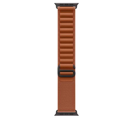 Apple 49mm Terra Cotta Alpine Loop - Large - Black Titanium Finish Band Brown Titanium, Polyester, Spandex