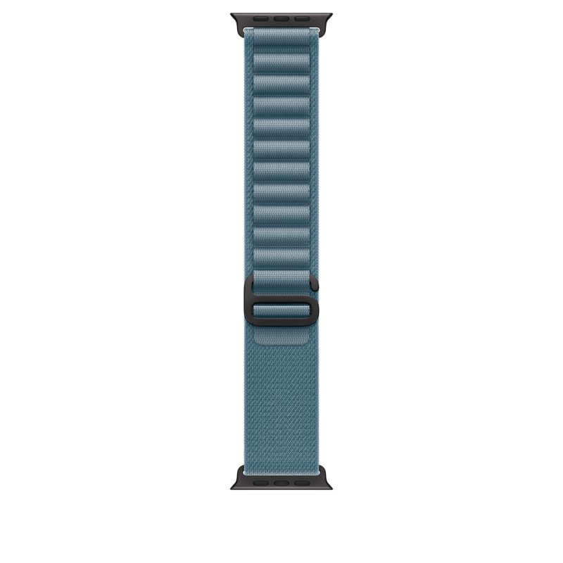 Apple 49mm Light Blue Alpine Loop - Medium - Black Titanium Finish Band Titanium, Polyester, Spandex