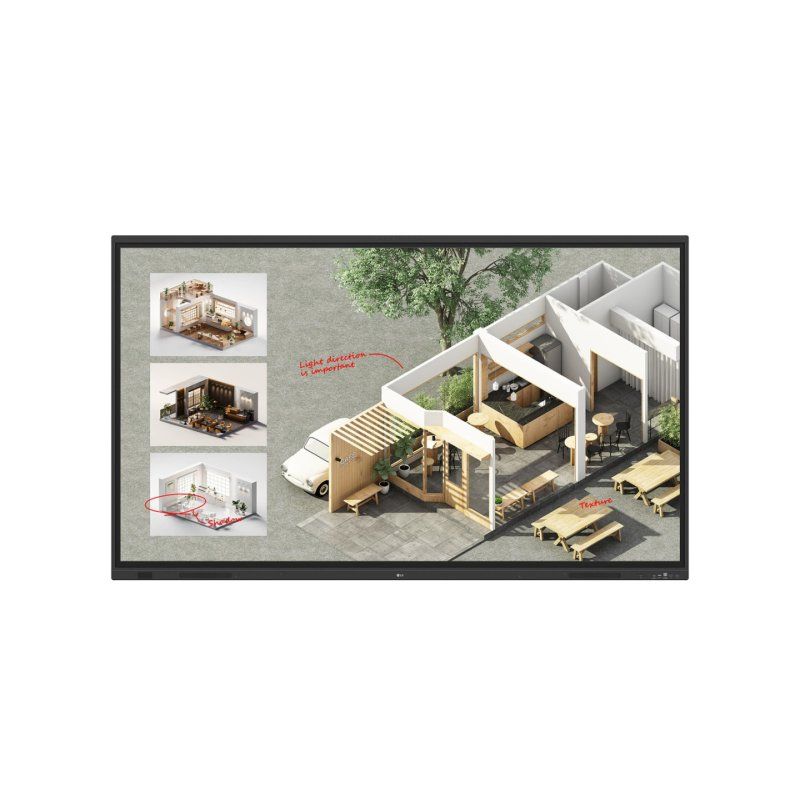 LG CreateBoard Standard interactive whiteboard 2.18 m (86") 3840 x 2160 pixels Touchscreen Black