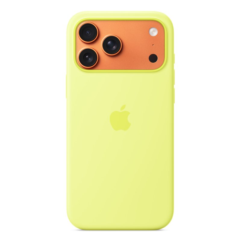 Apple iPhone 17 Pro Max Silicone Case with MagSafe – Neon Yellow