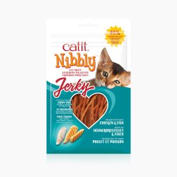 catit - Nibbly Jerky Treat for Cats - Chicken & Fish - 30g