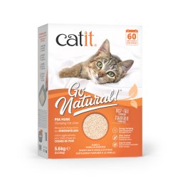 catit - Go Natural! Pea Husk Pellet Clumping Cat Litter - Vanilla Scent - 2 x 2.8kg (5.6kg total)