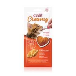 Catit Creamy - Premium Treat for Cats - Chicken, 4x10g