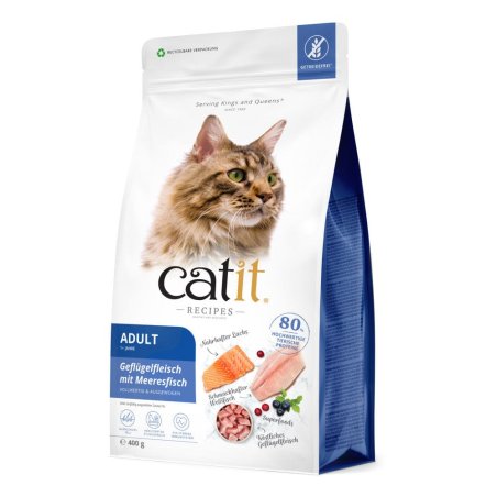 catit - Catit Recipes Premium Dry Food for Cats - Adult Fish - 400gram