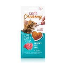 Catit Creamy - Premium Treat for Cats - Tuna, 4x10g