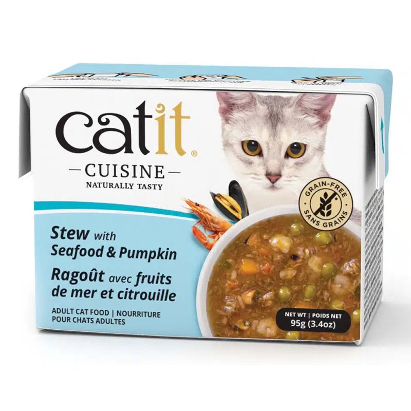 Catit - Cuisine Premium Wet Food for Cats - Stew with Seafood Pumpkin - 95 g