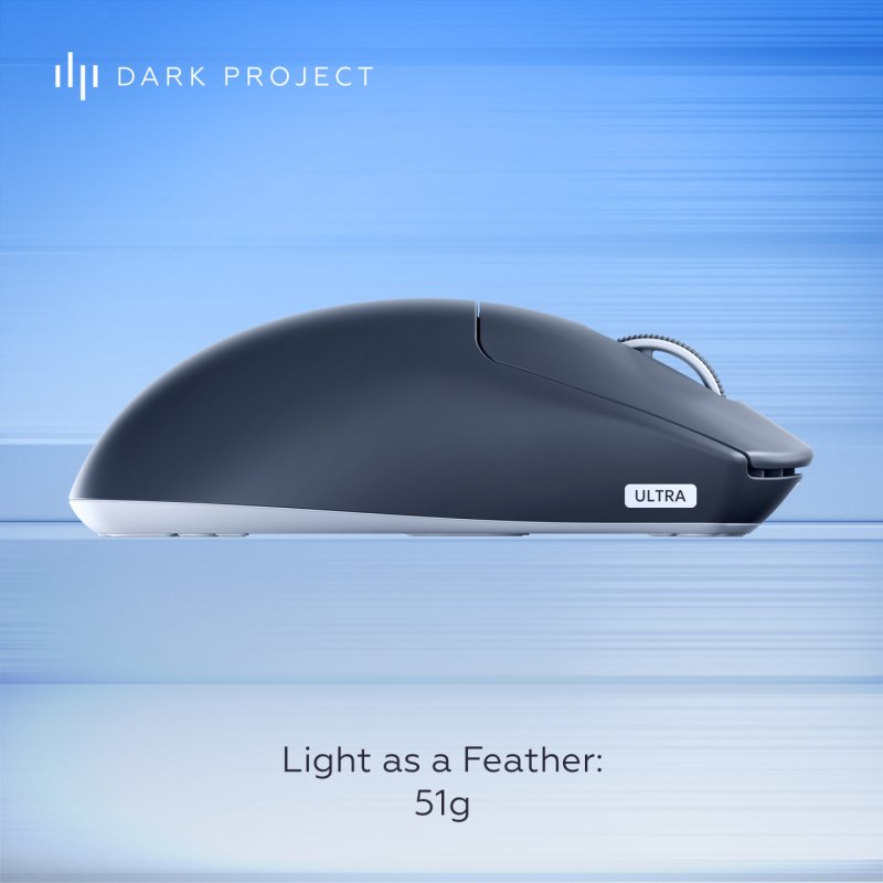 Dark Project DPP_NexusUltra_BW souris Gaming Ambidextre RF Wireless Bluetooth USB Type-C Optique 30000 DPI