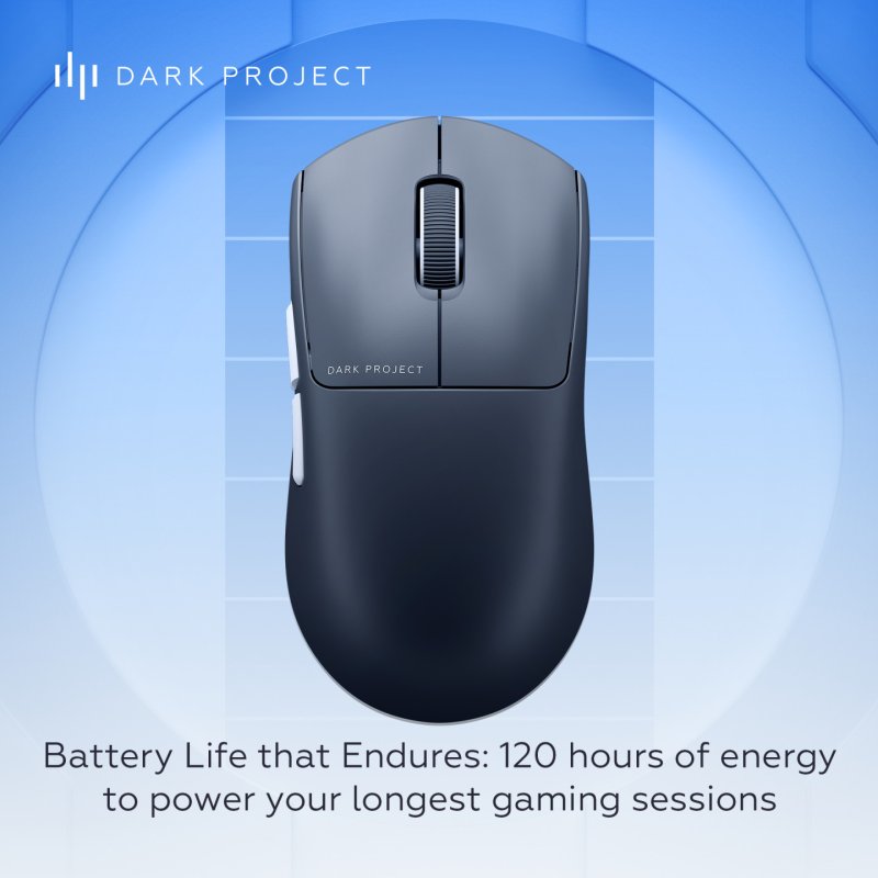 Dark Project DPP_NexusUltra_BW souris Gaming Ambidextre RF Wireless Bluetooth USB Type-C Optique 30000 DPI