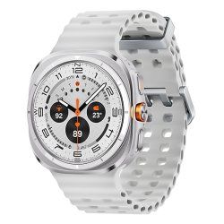 Samsung Galaxy Watch Ultra 3,81 cm (1.5") AMOLED 47 mm Numérique 480 x 480 pixels Écran tactile 4G Titane, Blanc Wifi