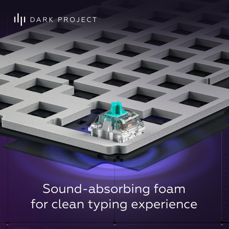 Dark Project DPKB_VIOLET_ 87_ISO clavier Gaming USB QWERTZ Danois, Anglais, Finlandais, Allemand, Italien, Nordique,