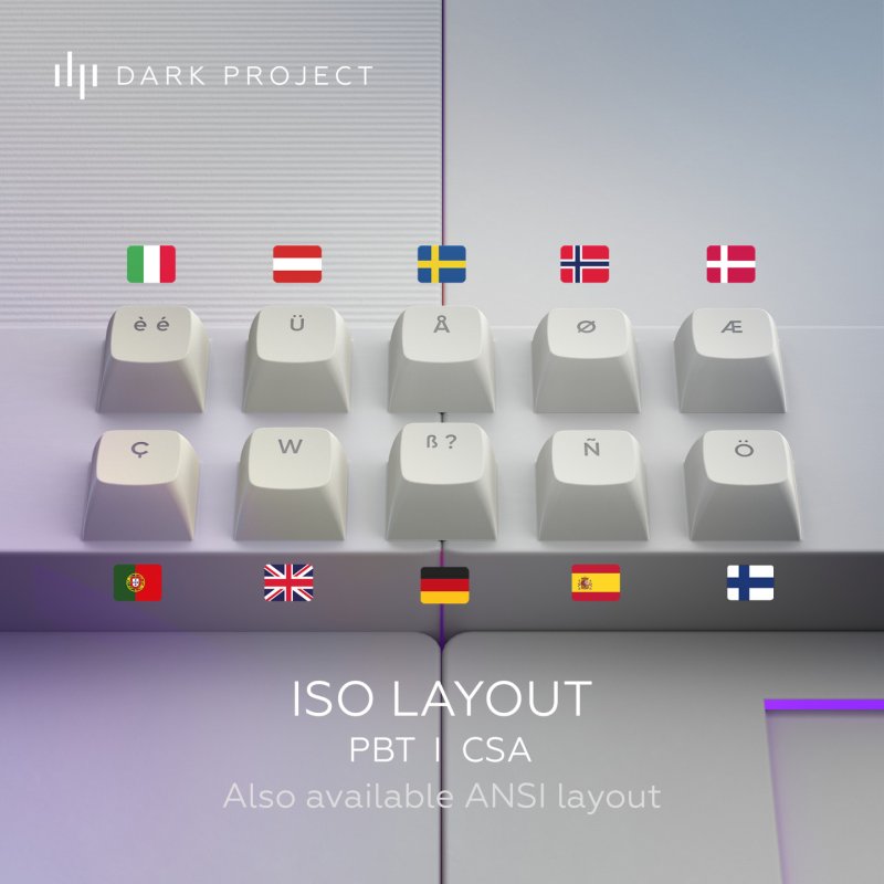 Dark Project DPKB_DAYLIGHT_87_ISO clavier Gaming USB Danois, Anglais, Finlandais, Allemand, Italien, Nordique,