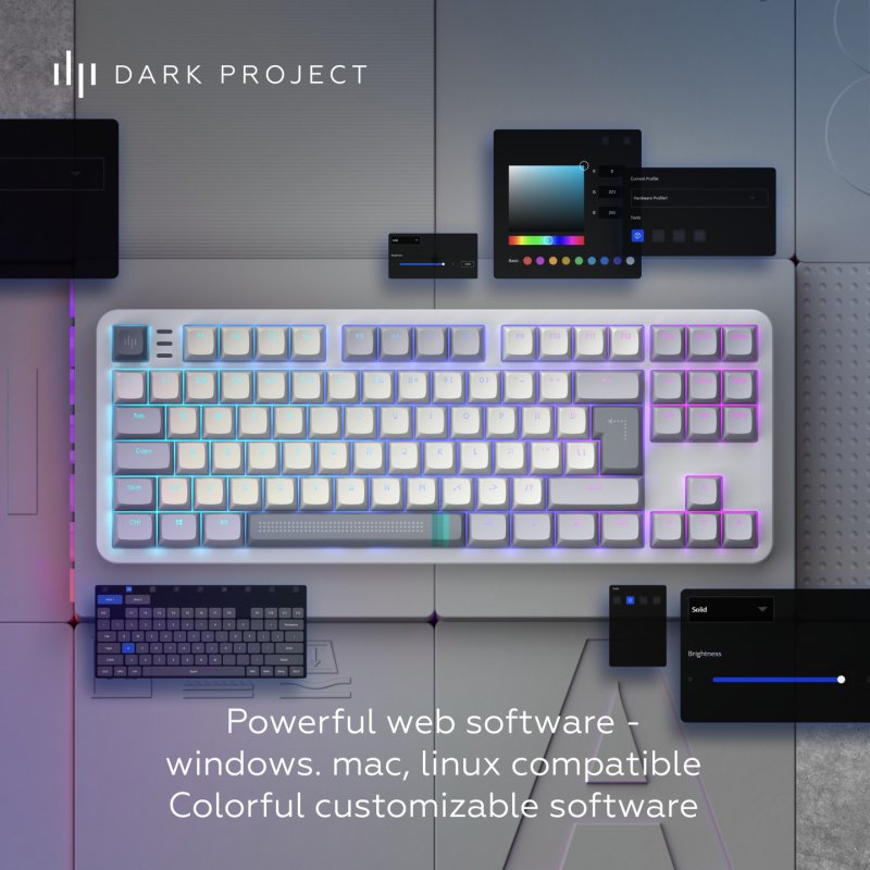 Dark Project DPKB_DAYLIGHT_87_ISO clavier Gaming USB Danois, Anglais, Finlandais, Allemand, Italien, Nordique,