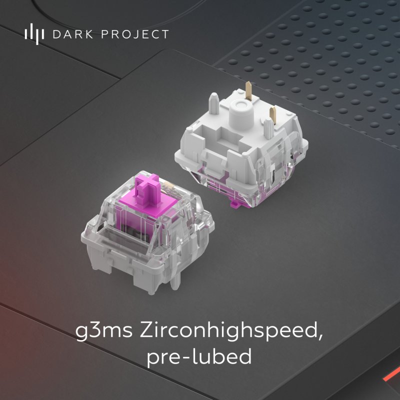 Dark Project DP ALU87A Midnight ISO clavier Gaming USB QWERTY Danois, Finlandais, Allemand, Italien, Nordique,