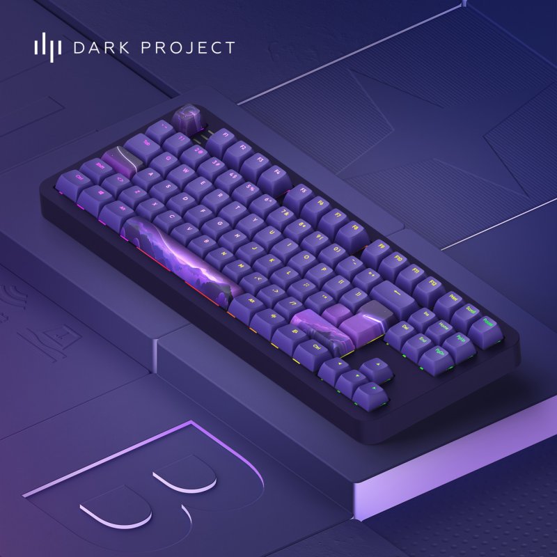 Dark Project ALU87B Celestial, G3MS Voidstone Switch, UK/DE/AT/ES/IT/FI/NO/SE/DK clavier Gaming USB QWERTZ Danois,
