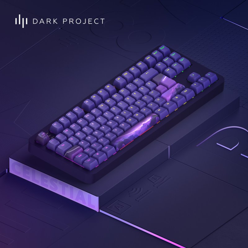 Dark Project ALU87B CELESTIAL Wired Mechanical Gaming Keyboard, QWERTZ and QWERTY, ISO Multilingual