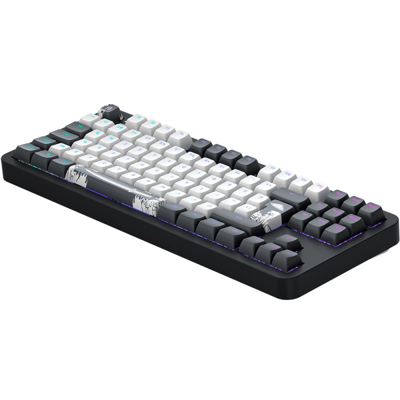 Dark Project DPKB_BUSHIDO_87_ISO clavier Gaming USB QWERTZ Danois, Anglais, Finlandais, Allemand, Nordique, Norvégien,