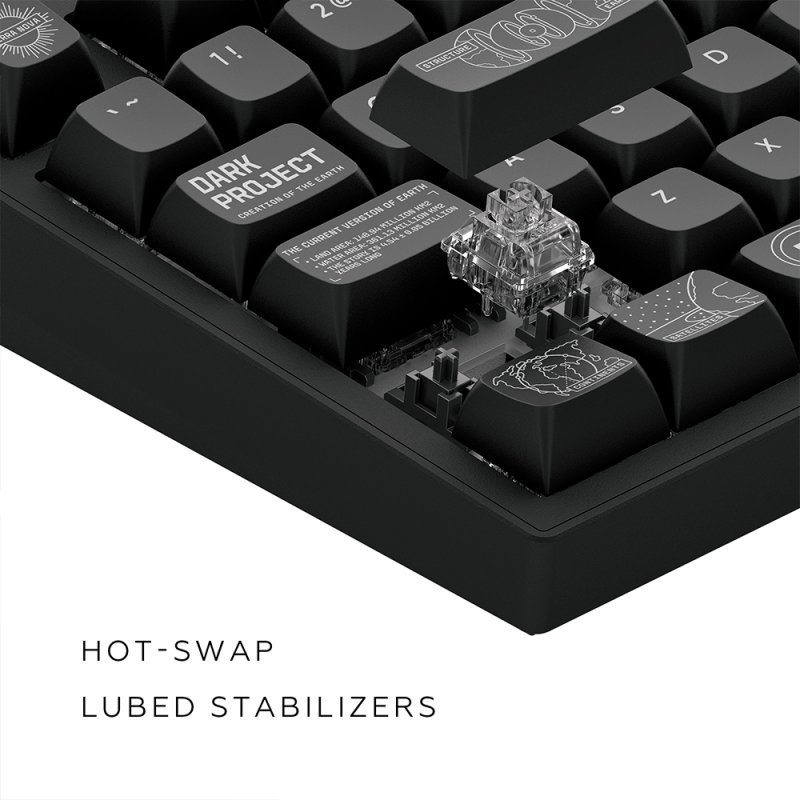 Dark Project ALU81A TERRA NOVA Wireless Mechanical Gaming Keyboard, QWERTZ and QWERTY, ISO Multilingual