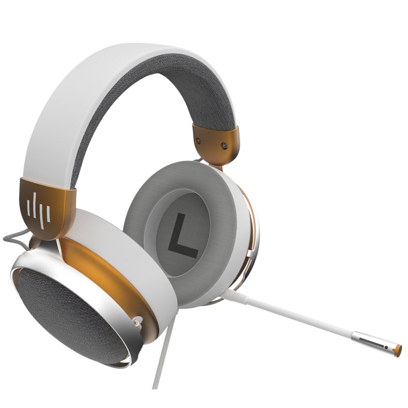 Dark Project Sono Casque Avec fil Arceau Gaming Or, Blanc