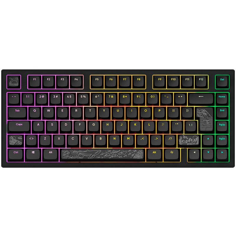 Dark Project DPKB_NOSTRA_81_ISO_BLACK clavier Gaming USB QWERTZ Danois, Anglais, Finlandais, Allemand, Italien,