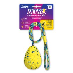 Zeus Nitro - Weighted Slinger with Rope - Vibrant Yellow and Blue - 9.2cm