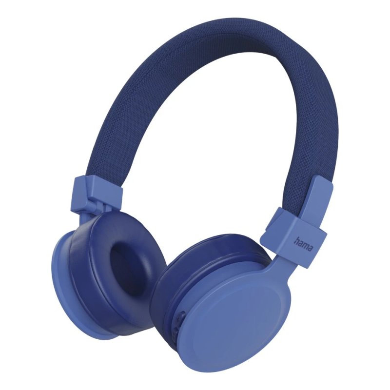 Hama (Freedom Lit III) Bluetooth Headset w/ Mic, 3.5mm Jack/USB-C, Foldable, Up to 15hrs Battery, Blue