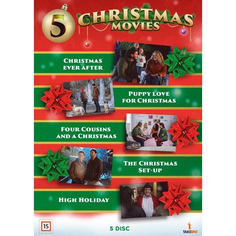 5 CHRISTMAS MOVIES - (5 DVD BOX SET OF ROMANTIC CHRISTMAS MOVIES)