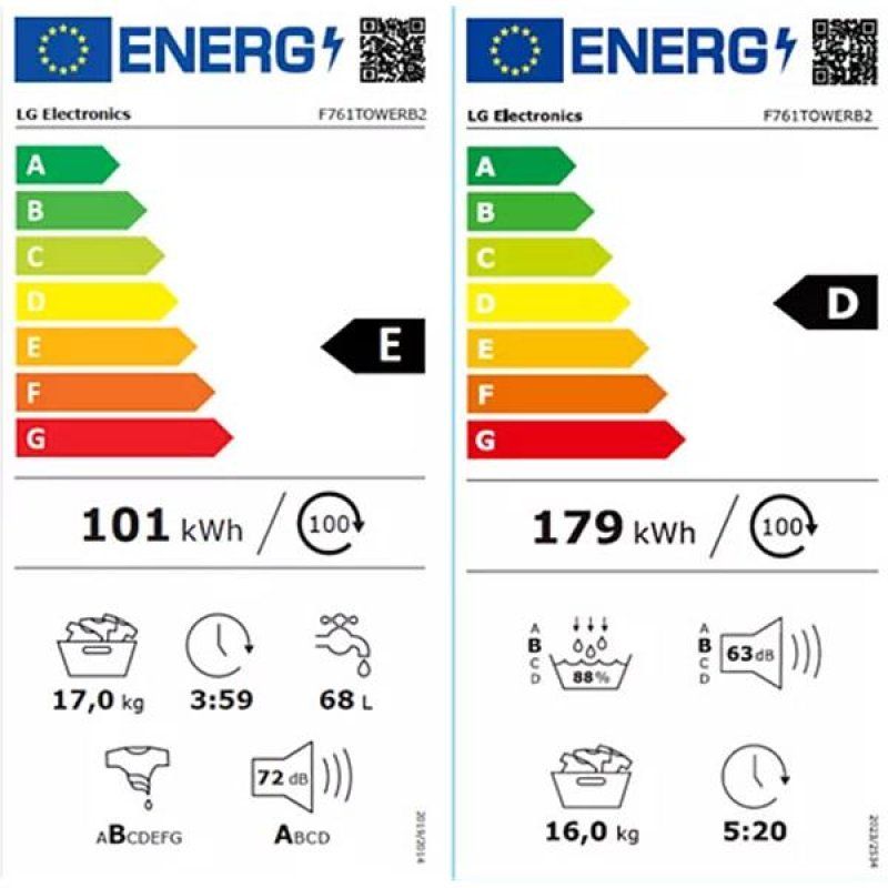 Colonne de lavage et de séchage, moteur intelligent AI Direct Drive, sè *