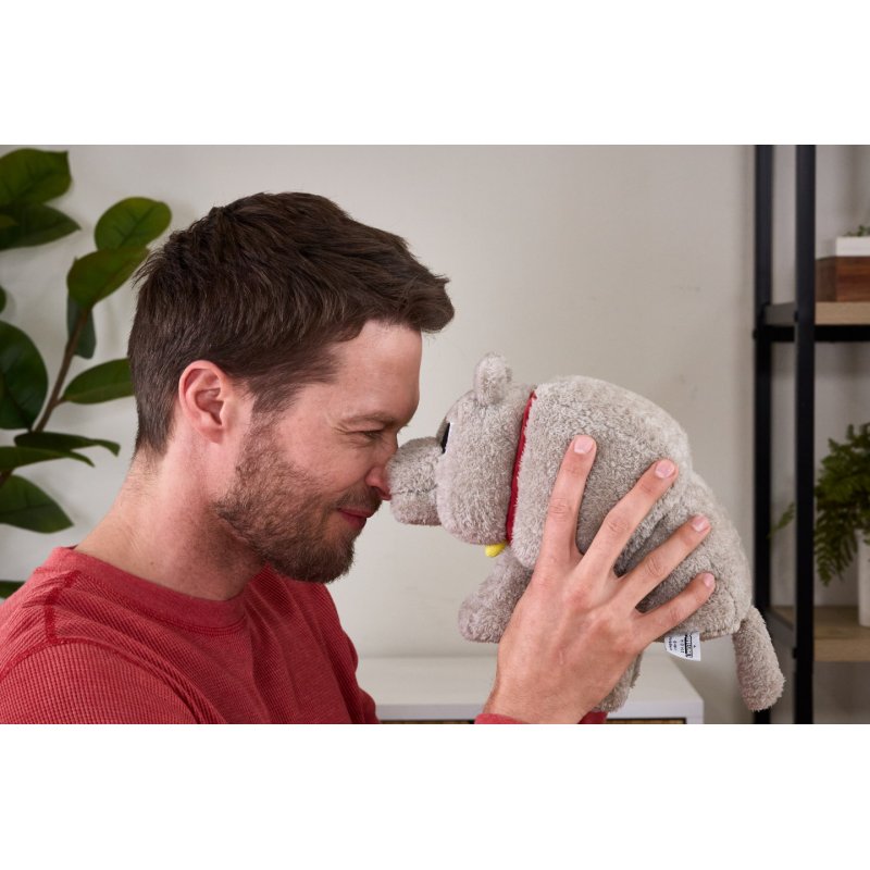 Minecraft Food Mode Dennis Plush Interactive Toy with Sounds & Bone Accessory, Inspired by the Movie