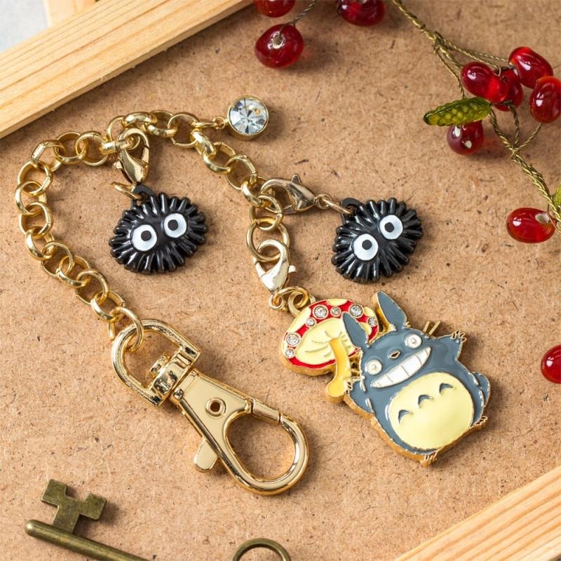 MON VOISIN TOTORO - Totoro gris & Champignon - Chainette charms