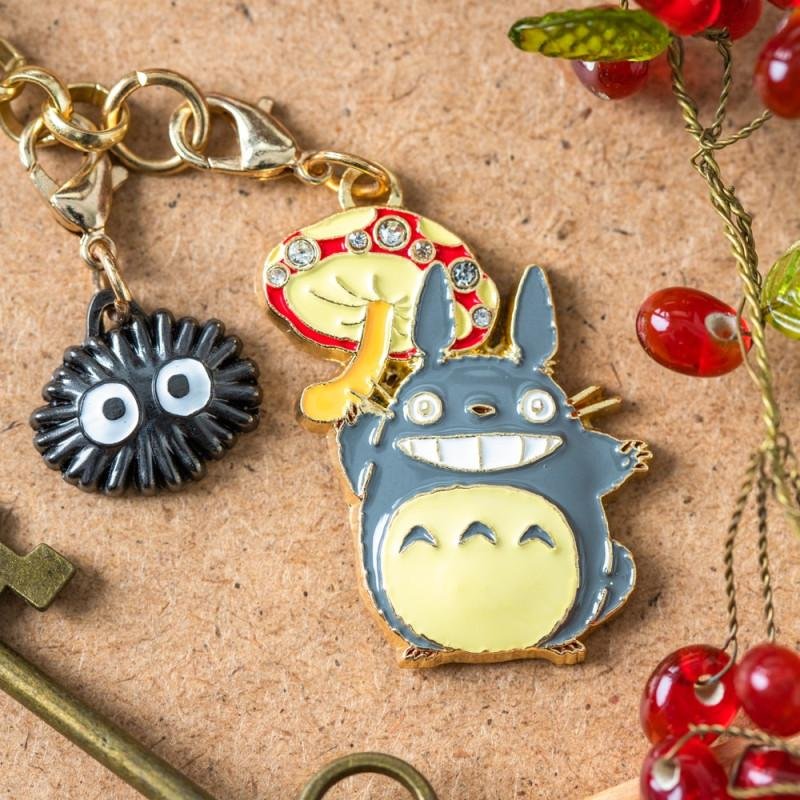 MON VOISIN TOTORO - Totoro gris & Champignon - Chainette charms