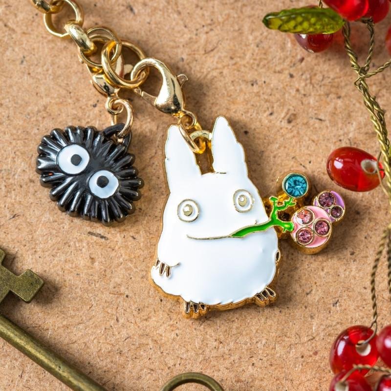 MON VOISIN TOTORO - Totoro blanc & Fruits - Chainette charms