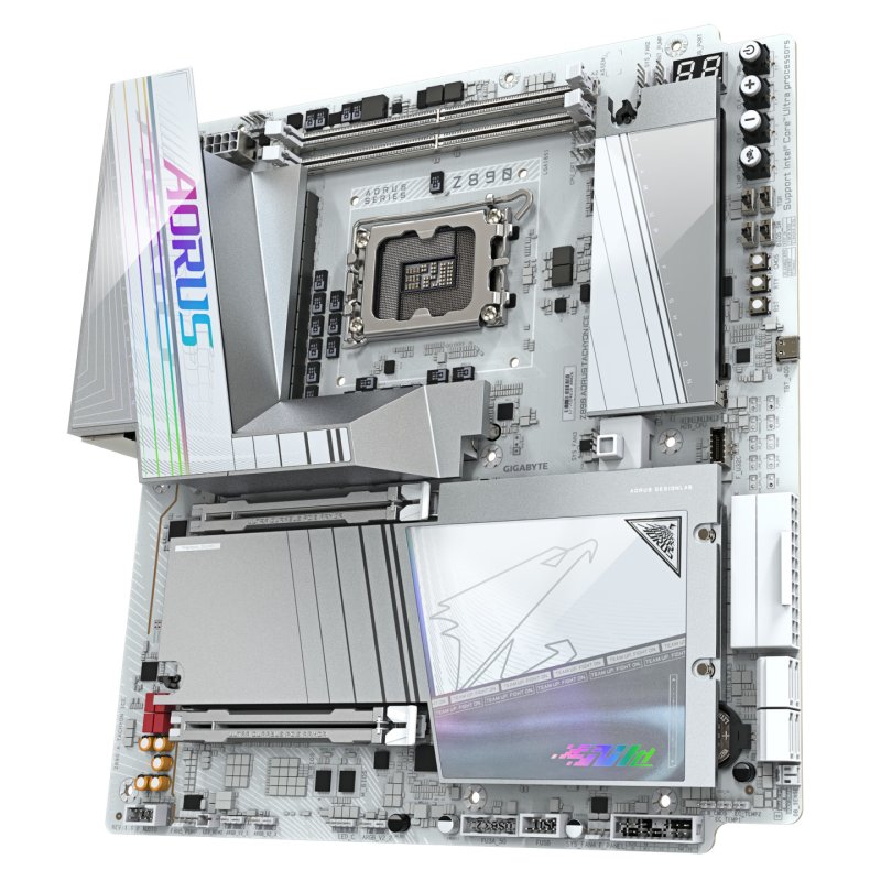 GIGABYTE Z890 AORUS TACHYON ICE Carte Mère – Processeurs Intel Core Ultra (série 2), VRM 18 1 2 phases, jusqu’à