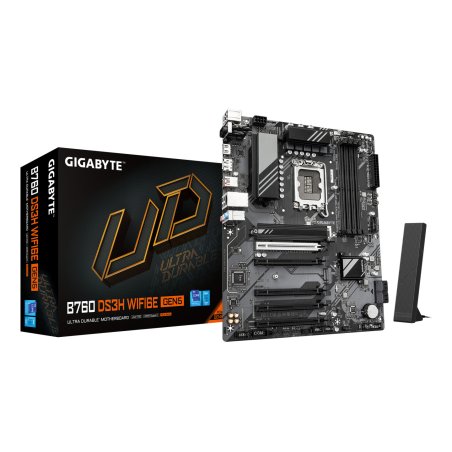 GIGABYTE B760 DS3H WIFI6E GEN5 Motherboard - Supports Intel Core 14th Gen CPUs, 8 2 1 Phases Digital VRM, up to 5600MHz