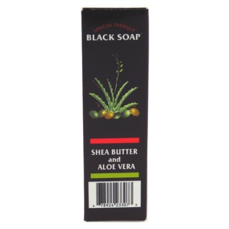 African Formula Black Soap with Shea Butter & Aloe Vera 3.5 Ounce 103ml