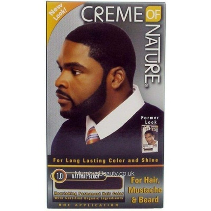 Cream of Nature Men's Natural Black Mustache and Beard Hair Color