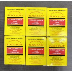 African Formula Black Soap Cocoa Butter with Vitamin E 3.5 Oz