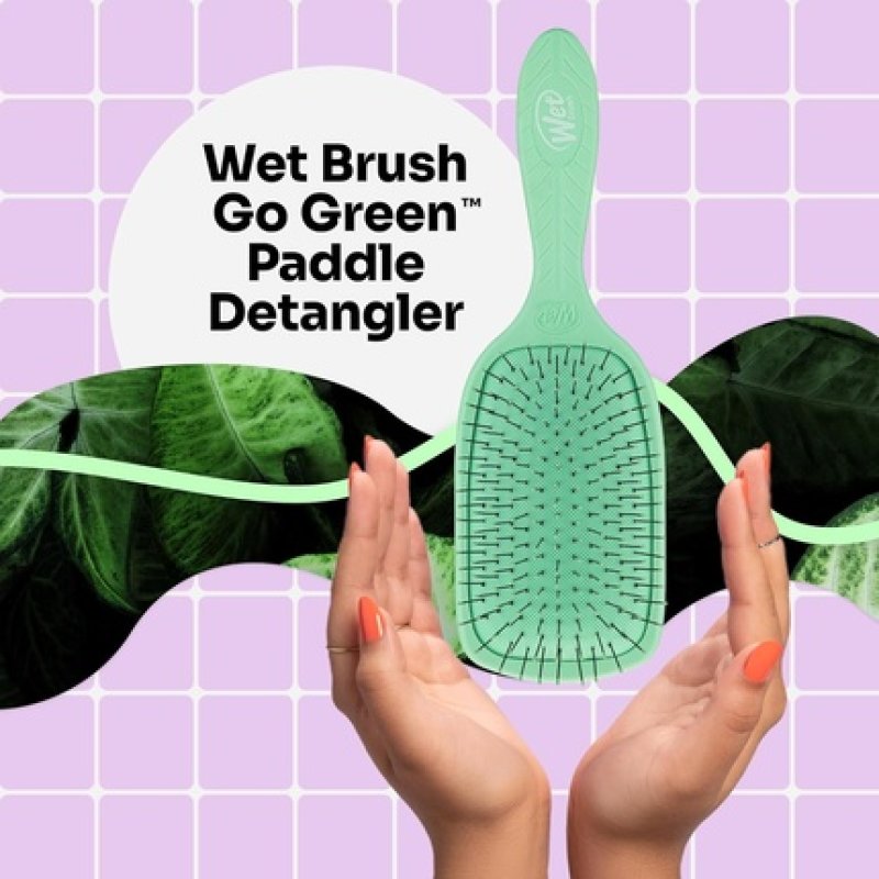 Wet Brush Go Green Paddle Detangler - Green