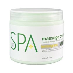 BCL SPA 16 oz Massage Cream Lemongrass Green Tea