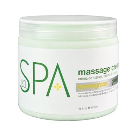 BCL SPA 16 oz Massage Cream Lemongrass Green Tea