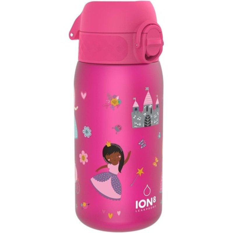 Ion8 Kids Water Bottle Leak Proof Easy to Open Secure Lock Dishwasher Safe BPA Free Carry Handle Hygienic Flip Cover