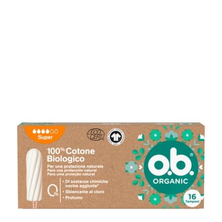 Johnson & Johnson Ob Organic Super Tampons 16 Count