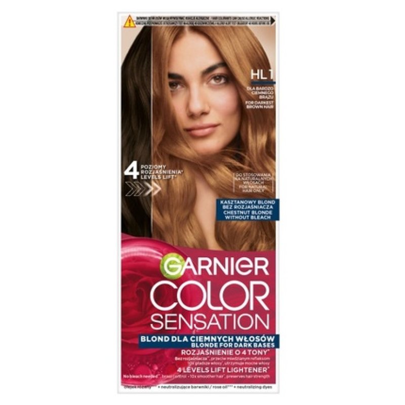 Garnier Color Sensation Hair Color Cream Hl1 Chestnut Blonde 112ml