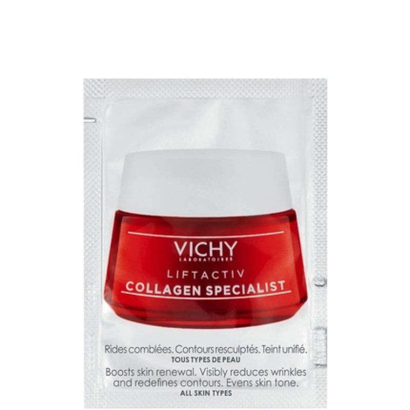 Vichy Collagen Specialist Collagen Anti-Wrinkle Night Cream For Face Sample - 15 Ml